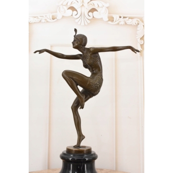 Orientalna Tancerka z Brązu - Art Deco - Kobieta - Figura Rzeźba z Brązu