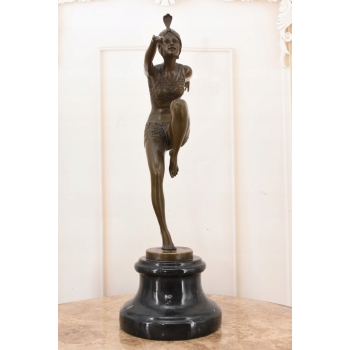 Orientalna Tancerka z Brązu - Art Deco - Kobieta - Figura Rzeźba z Brązu