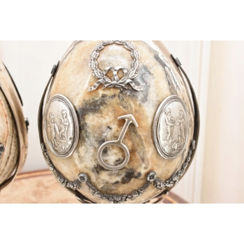 2 Carskie Jajka Męskie Damskie - Kamień Jaspis - Unikalne Carska Rosja 14kg