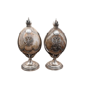 2 Carskie Jajka Męskie Damskie - Kamień Jaspis - Unikalne Carska Rosja 14kg