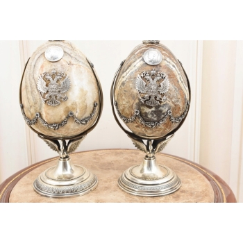 2 Carskie Jajka Męskie Damskie - Kamień Jaspis - Unikalne Carska Rosja 14kg