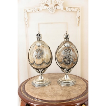 2 Carskie Jajka Męskie Damskie - Kamień Jaspis - Unikalne Carska Rosja 14kg