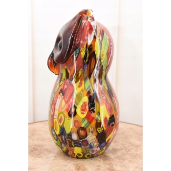 Szkło Murano Style - Kolorowa Sowa Ptak - Figura Rzeźba - Dekoracja