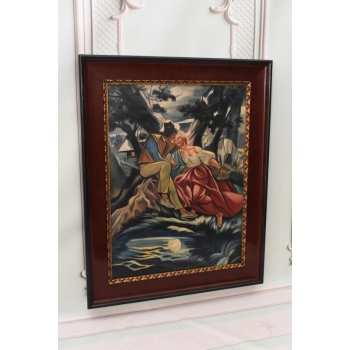 Zofia Stryjeńska - GÓRAL I GÓRALKA - Stary Obraz na Płótnie - Unikat