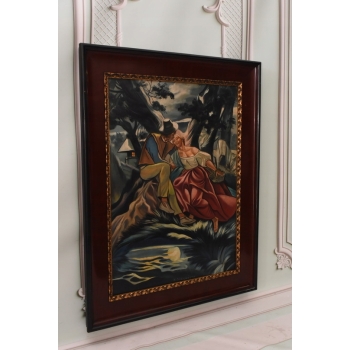 Zofia Stryjeńska - GÓRAL I GÓRALKA - Stary Obraz na Płótnie - Unikat