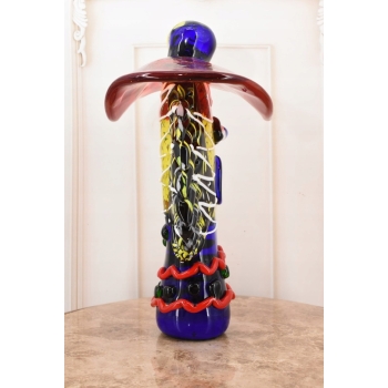 Szkło Murano GLASS - DAMA W KAPELUSZU FIGURA 30CM