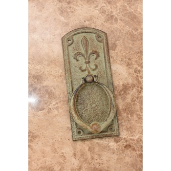 Kołatka do Drzwi - Secesja - Żeliwna - Dzwonek Rustykalny 20 cm Patyna