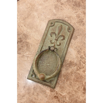 Kołatka do Drzwi - Secesja - Żeliwna - Dzwonek Rustykalny 20 cm Patyna