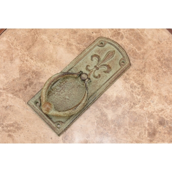 Kołatka do Drzwi - Secesja - Żeliwna - Dzwonek Rustykalny 20 cm Patyna