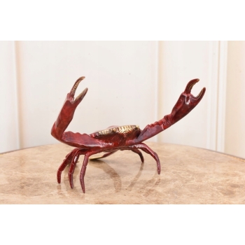 Czerwony Krab - Figura Rzeźba z Brązu - Dekoracja Prezent