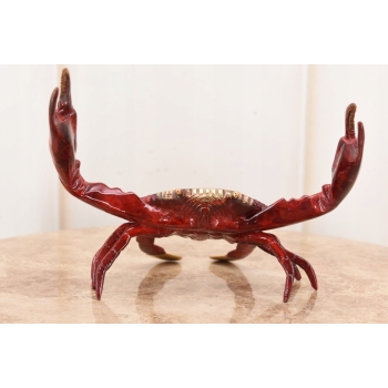 Czerwony Krab - Figura Rzeźba z Brązu - Dekoracja Prezent