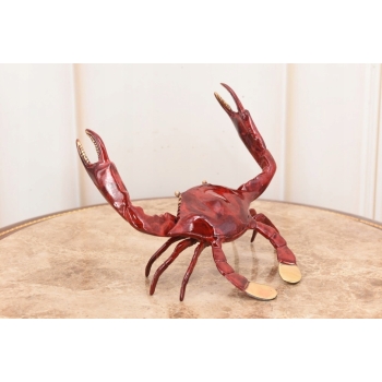 Czerwony Krab - Figura Rzeźba z Brązu - Dekoracja Prezent