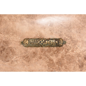 Mezuza Na Drzwi z Mosiądzu - Mosiądz - Zdobiona