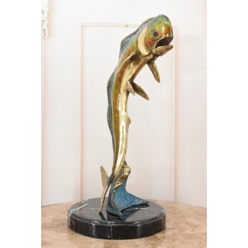 Dorada Królewska - Ryba - Figura Rzeźba z Brązu Złoconego - Prezent