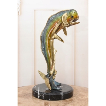 Dorada Królewska - Ryba - Figura Rzeźba z Brązu Złoconego - Prezent