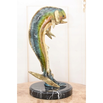 Dorada Królewska - Ryba - Figura Rzeźba z Brązu Złoconego - Prezent