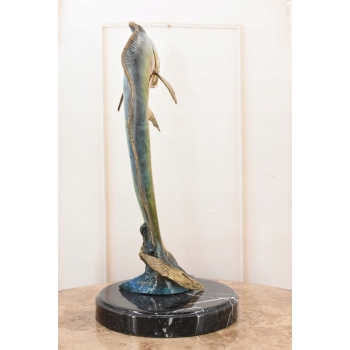 Dorada Królewska - Ryba - Figura Rzeźba z Brązu Złoconego - Prezent