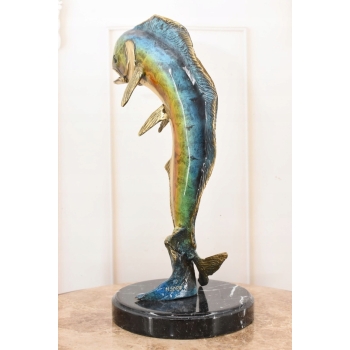 Dorada Królewska - Ryba - Figura Rzeźba z Brązu Złoconego - Prezent