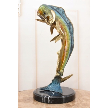 Dorada Królewska - Ryba - Figura Rzeźba z Brązu Złoconego - Prezent