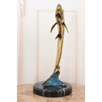 Dorada Królewska - Ryba - Figura Rzeźba z Brązu Złoconego - Prezent