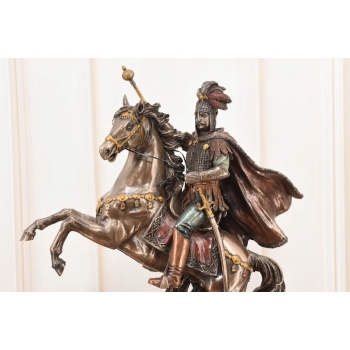 Król Jan III Sobieski - Figurka Król Władca - Rzeźba Statuetka - USZKODZONA