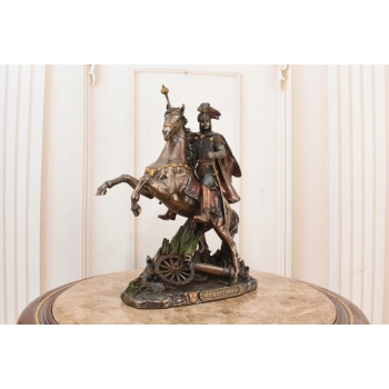 Król Jan III Sobieski - Figurka Król Władca - Rzeźba Statuetka - USZKODZONA
