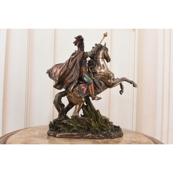 Król Jan III Sobieski - Figurka Król Władca - Rzeźba Statuetka - USZKODZONA