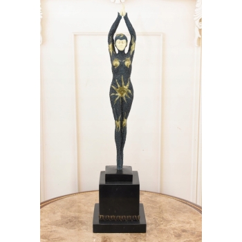 Demetre Chiparus - Tancerka Starfish - Figura z Brązu Malowana Rzeźba
