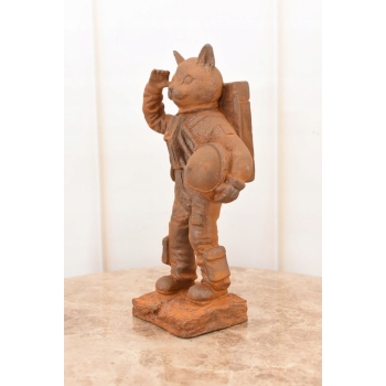 Kosmiczny Kot - Kotek Astronauta - Figura Rzeźba z Żeliwa - Prezent Ozdoba