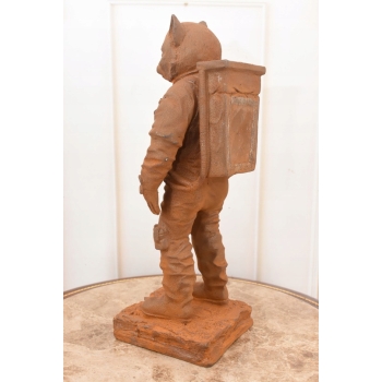 Kosmiczny Kot - Kotek Astronauta - Figura Rzeźba z Żeliwa - Dekoracja 37 cm