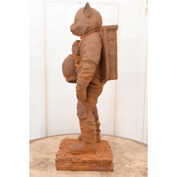 Kosmiczny Kot - Kotek Astronauta - Figura Rzeźba z Żeliwa - Dekoracja 37 cm