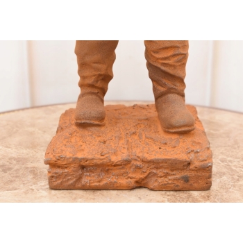 Kosmiczny Kot - Kotek Astronauta - Figura Rzeźba z Żeliwa - Dekoracja 37 cm