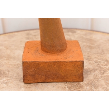 Żeliwna Stara Figura - Twarz Usta Na Dłoni - Zamyślona Kobieta - Dekoracja