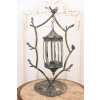 Latarnia Lampa na Świece - Latarnia Szkło Ptaki - Dekoracja