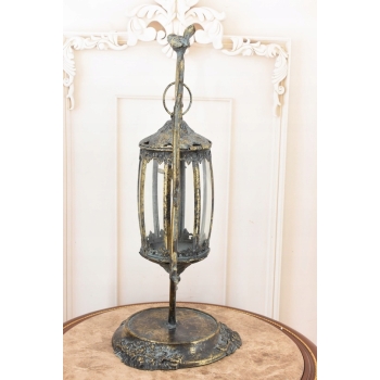 Latarnia Lampa na Świece - Latarnia Szkło Ptaki - Dekoracja