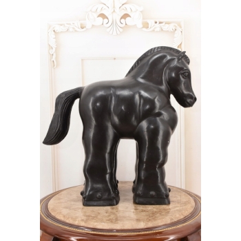 Nowoczesny Koń - Fernando Botero - Figura Rzeźba z Brązu - Dekoracja Ozdoba