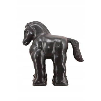 Nowoczesny Koń - Fernando Botero - Figura Rzeźba z Brązu - Dekoracja Ozdoba