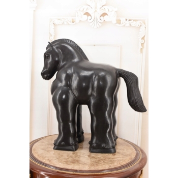 Nowoczesny Koń - Fernando Botero - Figura Rzeźba z Brązu - Dekoracja Ozdoba