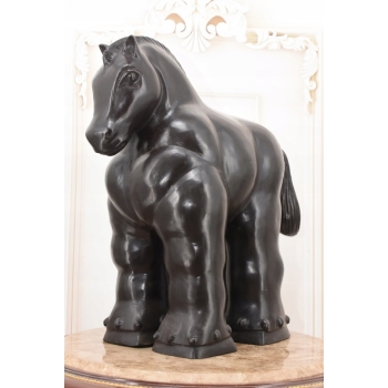 Nowoczesny Koń - Fernando Botero - Figura Rzeźba z Brązu - Dekoracja Ozdoba