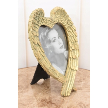 złota RAMKA RAMA NA ZDJĘCIA FOTO serce 27X18