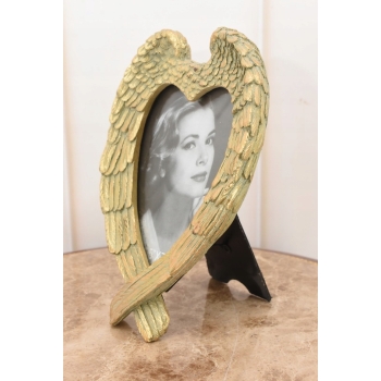 złota RAMKA RAMA NA ZDJĘCIA FOTO serce 27X18