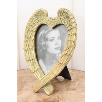 złota RAMKA RAMA NA ZDJĘCIA FOTO serce 27X18