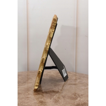 Złota Ramka na Zdjęcia Art Deco - Obraz Kryształki - Prezent Ślub