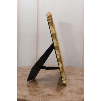 Złota Ramka na Zdjęcia Art Deco - Obraz Kryształki - Prezent Ślub