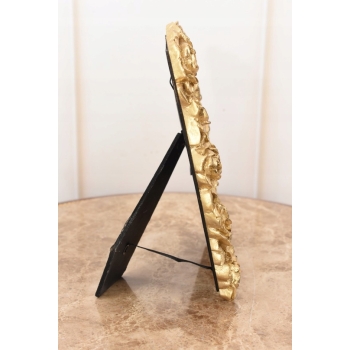 Złota Ramka na Zdjęcia Art Deco - Obraz - Prezent Ślub