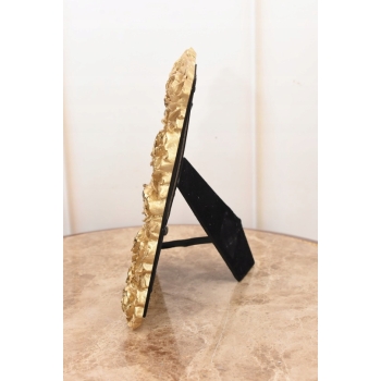 Złota Ramka na Zdjęcia Art Deco - Obraz - Prezent Ślub