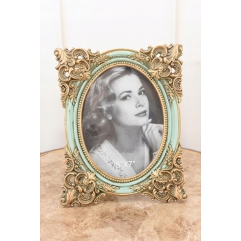 złoto zielona RAMKA RAMA NA ZDJĘCIA secesja