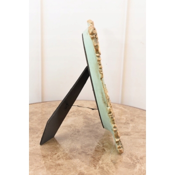 złoto zielona RAMKA RAMA NA ZDJĘCIA secesja