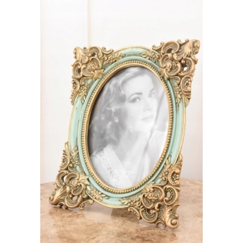 złoto zielona RAMKA RAMA NA ZDJĘCIA secesja