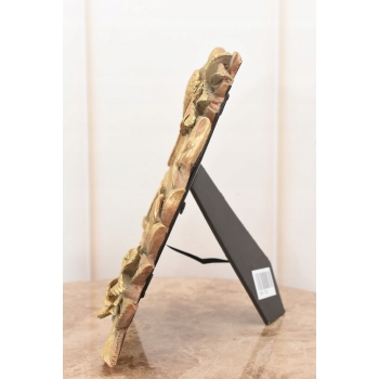 Złota Ramka na Zdjęcia Art Deco - Obraz Kryształki - Prezent Ślub - Papuga